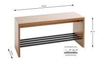 HAKU Möbel Schuhbank 37149 eiche-dunkel Holz 80,0 cm