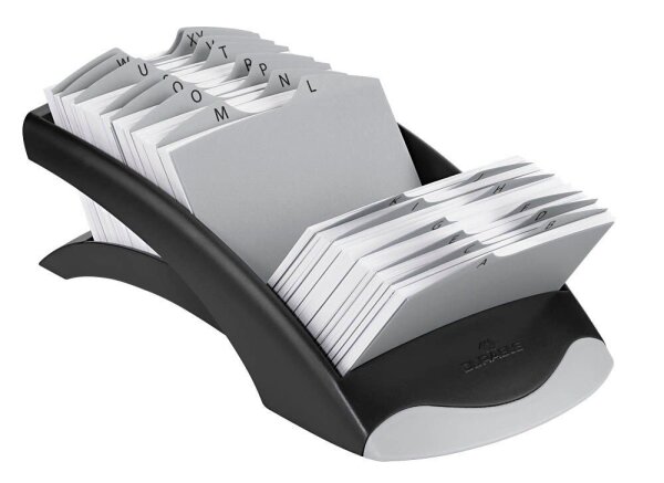 DURABLE Adresskartei Telindex desk schwarz, für 500 Adress,- Telefonkarten