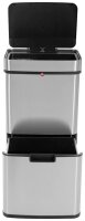 Hailo Öko Vario XL Mülleimer 50,0 l silber, schwarz, 1 St.
