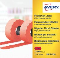 AVERY Zweckform Preisetiketten leuchtrot permanent 26,0 x...