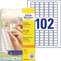 AVERY Zweckform Preisetiketten weiß ablösbar...