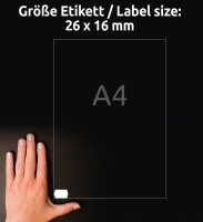AVERY Zweckform Preisetiketten weiß ablösbar 26,0 x 16,0 mm, 25 Blatt