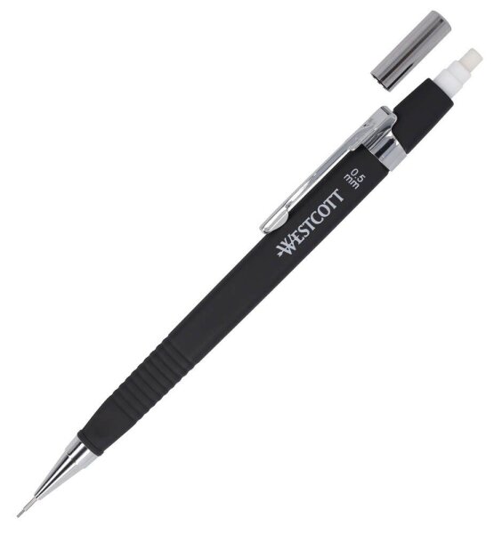 WESTCOTT Druckbleistift schwarz HB 0,5 mm, 1 St.