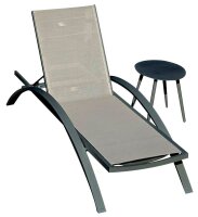 Garden Pleasure Sonnenliege Donna grau Aluminium