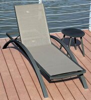 Garden Pleasure Sonnenliege Donna grau Aluminium