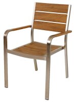 Garden Pleasure Sitzgruppe Florence, champagner Holz, Metall, 7-teilig