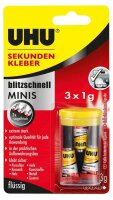 UHU Minis Sekundenkleber 3x 1,0 g, 3 St.