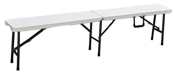 Garden Pleasure Gartenbank Mufaro 304738 weiß Kunststoff 180,0 cm