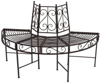 Garden Pleasure Baumbank Narvi 950386 braun Metall 124,0 cm