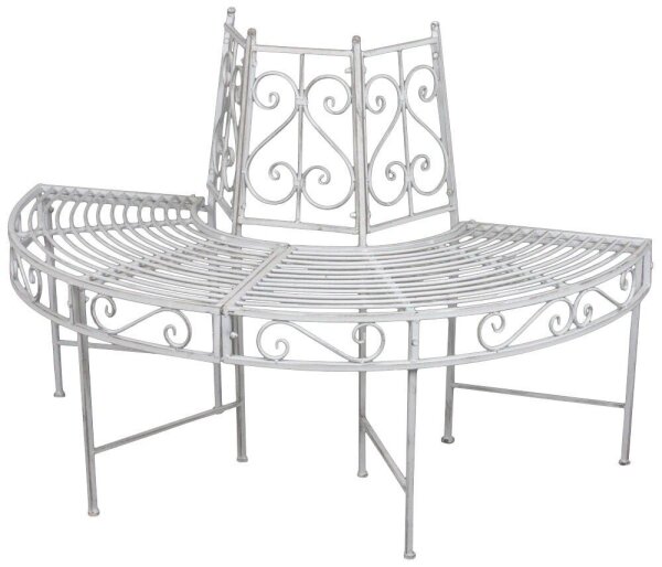 Garden Pleasure Baumbank Varda 950396 weiß Metall 124,0 cm