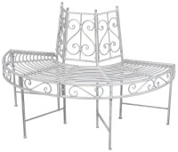 Garden Pleasure Baumbank Varda 950396 weiß Metall...