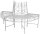 Garden Pleasure Baumbank Varda 950396 weiß Metall 124,0 cm