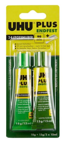 UHU plus endfest 2 Komponenten-Kleber 33,0 g, 1 St.