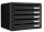 Exacompta Schubladenbox Big-Box Plus quer Classic  schwarz 308714D, DIN A4 quer mit 5 Schubladen, 1 St.