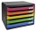 Exacompta Schubladenbox Big-Box Plus quer Classic  rot, orange, gelb, grün, blau 308798D, DIN A4 quer mit 5 Schubladen, 1 St.