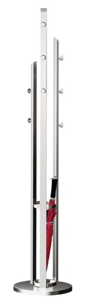 Kerkmann Kleiderständer Solitär 30606914 silber Metall 8 Haken 40,0 x 175,0 cm, 1 St.