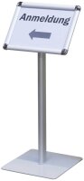 FRANKEN Infoständer silber DIN A4 28,0 x 28,0 x 72,5...