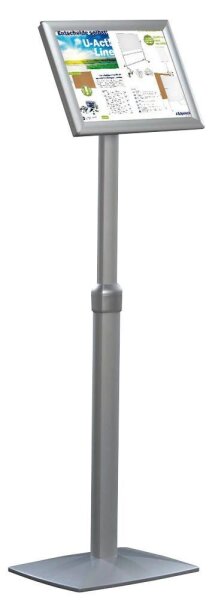 FRANKEN Infoständer silber DIN A4 33,0 x 25,0 x 86,5 - 125,0 cm, 1 St.