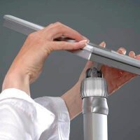 FRANKEN Infoständer silber DIN A4 33,0 x 25,0 x 86,5 - 125,0 cm, 1 St.