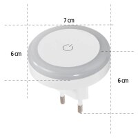 hama Touch Switch LED Nachtlicht weiß 6,3 cm, warmweiß – 3378 K  ( 223495 )
