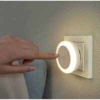 hama Touch Switch LED Nachtlicht weiß 6,3 cm, warmweiß – 3378 K  ( 223495 )