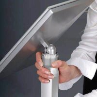 FRANKEN Infoständer silber DIN A3 42,0 x 30,0 x 91,0 - 131,0 cm, 1 St.