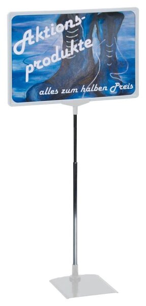 FRANKEN Infoständer silber DIN A3 29,7 x 1,0 x 32,0 - 62,0 cm, 1 St.