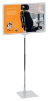 FRANKEN Infoständer silber DIN A3 29,7 x 1,0 x 32,0...