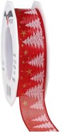 PRÄSENT Geschenkband Monterey seidenmatt rot 25,0 mm...