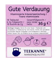 TEEKANNE Gute Verdauung mit Vitamin B2 Tee 18 Portionen