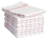 Dyckhoff Geschirrtücher Karo rot 50,0 x 70,0 cm, 10 St.