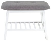 HAKU Möbel Schuhbank 18339 weiß, grau Stoff 60,0 cm