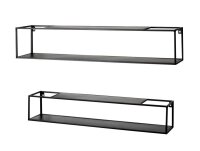 HAKU Möbel Wandregale-Set schwarz 75,0/85,0 x...