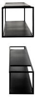 HAKU Möbel Wandregale-Set schwarz 75,0/85,0 x 14,0/17,0 x 14,0/17,0 cm, 2 St.
