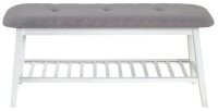 HAKU Möbel Schuhbank 18338 weiß, grau Stoff 100,0 cm