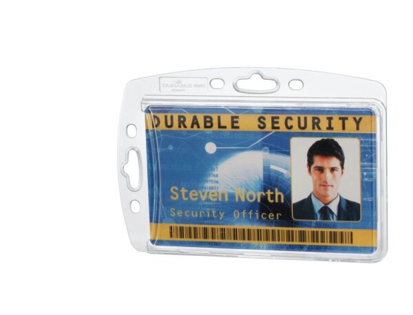 DURABLE Ausweishalter Hartbox 890519, lose oder nicht klebend, transparent, 10 St.