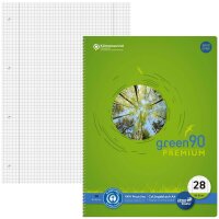 Ursus® Collegeblock Premio Lineatur 28 kariert DIN A4...