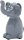 WEDO Brillenhalter Elefant grau Polyresin 5,0 x 6,10 x 9,3 cm