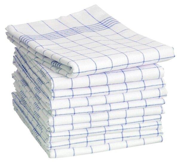 Dyckhoff Geschirrtücher Karo blau 50,0 x 70,0 cm, 10 St.