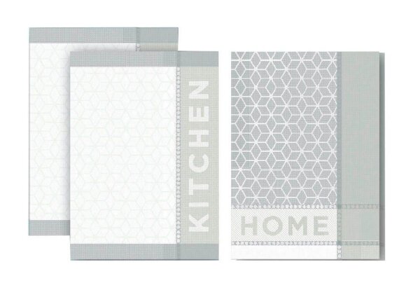 Dyckhoff Geschirrtücher Home & Kitchen grau 50,0 x 70,0 cm, 3 St.