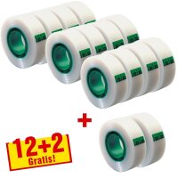 12 + 2 GRATIS: Scotch Magic™ Tape Klebefilm matt...
