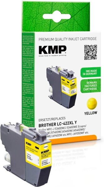 KMP  gelb Druckerpatrone kompatibel zu brother LC-422XLY