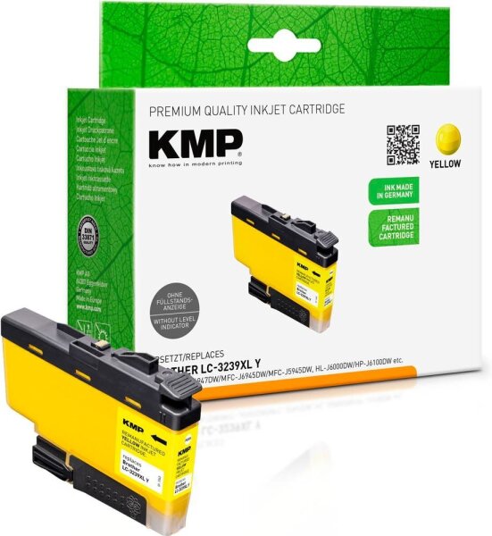KMP  gelb Druckerpatrone kompatibel zu brother LC-3239XLY