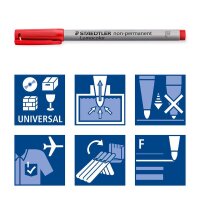 STAEDTLER Lumocolor Folienstifte farbsortiert non-permanent 6 St.  ( 316 C6-1 )