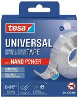 tesa Nano Power Universal doppelseitiges Klebeband 30,0...