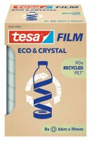tesa ECO & CRYSTAL Klebefilm transparent 19,0 mm x 66,0 m 8 St.