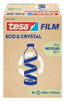 tesa ECO & CRYSTAL Klebefilm transparent 19,0 mm x 66,0 m 8 St.