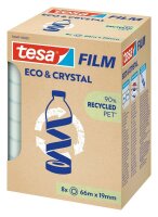 tesa ECO & CRYSTAL Klebefilm transparent 19,0 mm x 66,0 m 8 St.