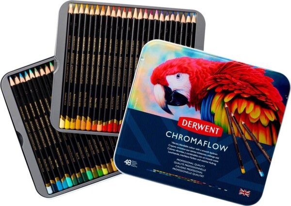 DERWENT Chromaflow Buntstifte farbsortiert, 48 St.