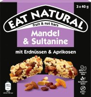 EAT NATURAL Mandel & Sultanine Müsliriegel 12x 3...